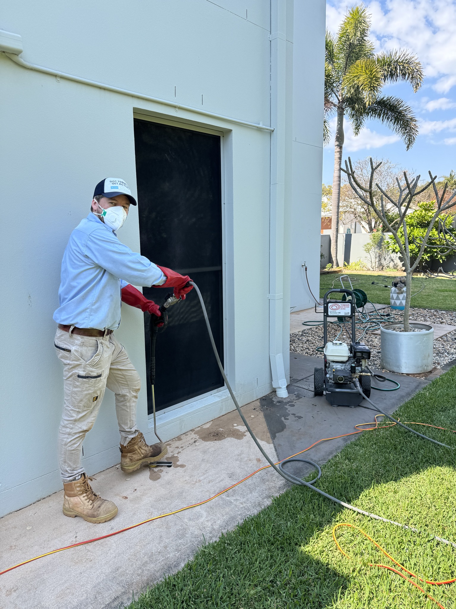 Termite management system installation by Active Termite Solutions