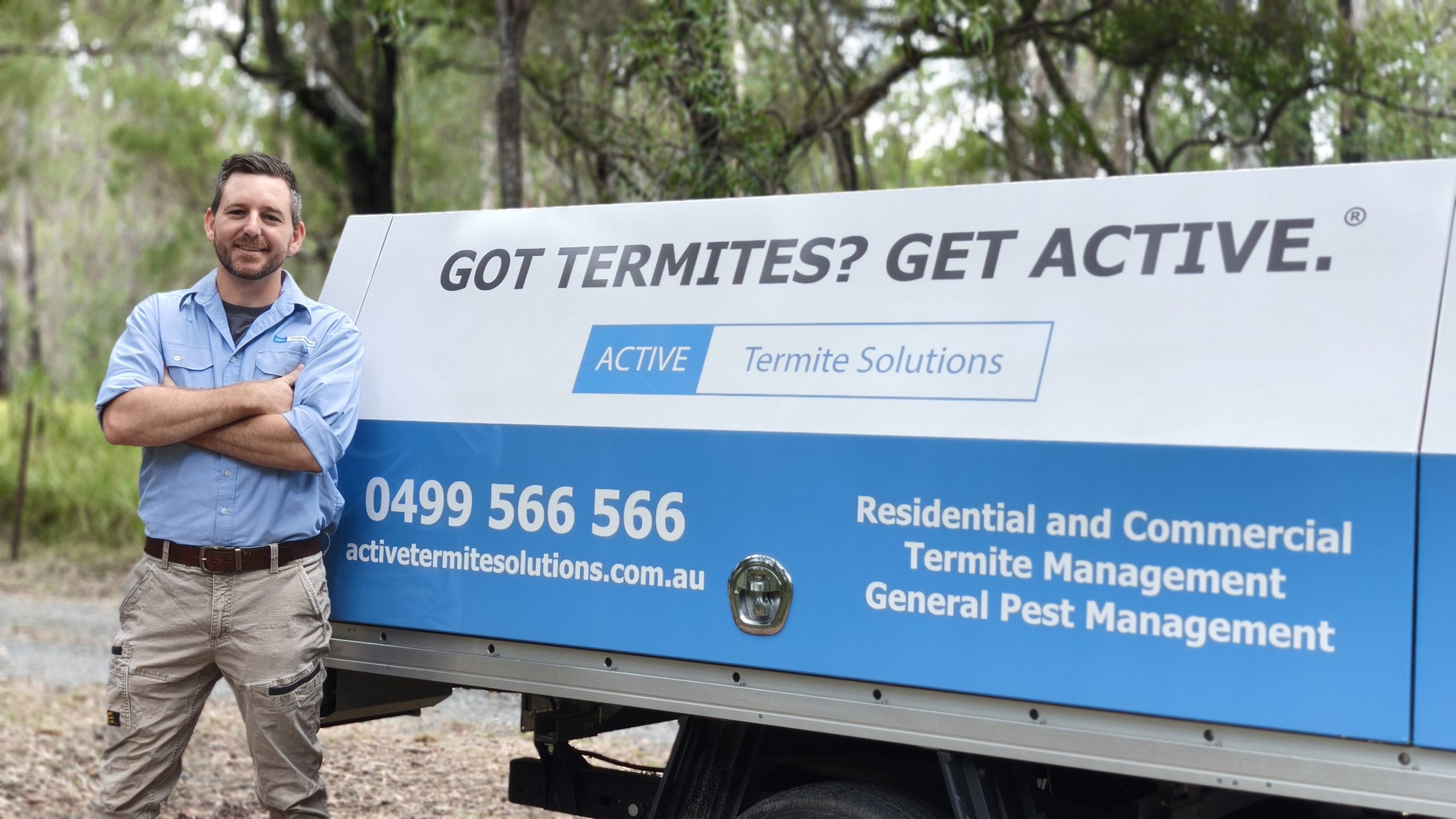 Ben from Active Termite Solutions on site in South-East Queensland
